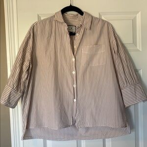 Tuckernuck x Cameran Eubanks Beachwood Stripe Adair Boyfriend Shirt Small